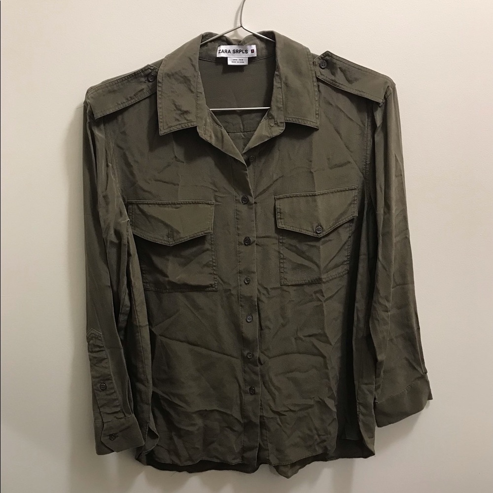 zara mulberry silk shirt for woman